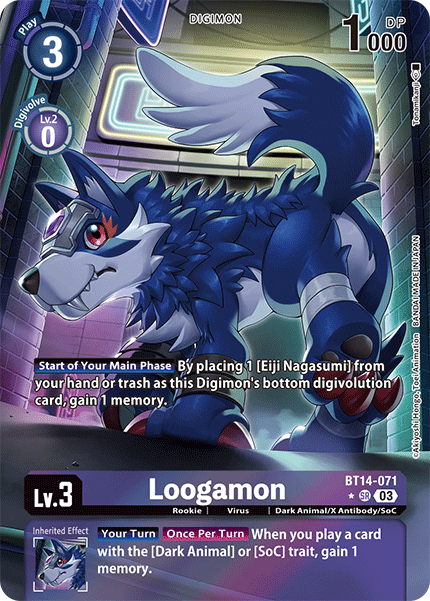 Digimon Karte Bt Alt Loogamon Game Kiwi